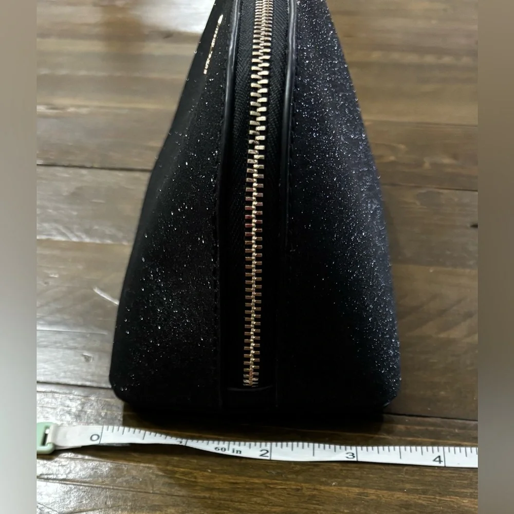 Kate Spade New York Shimmy Glitter Cosmetics Case in Black